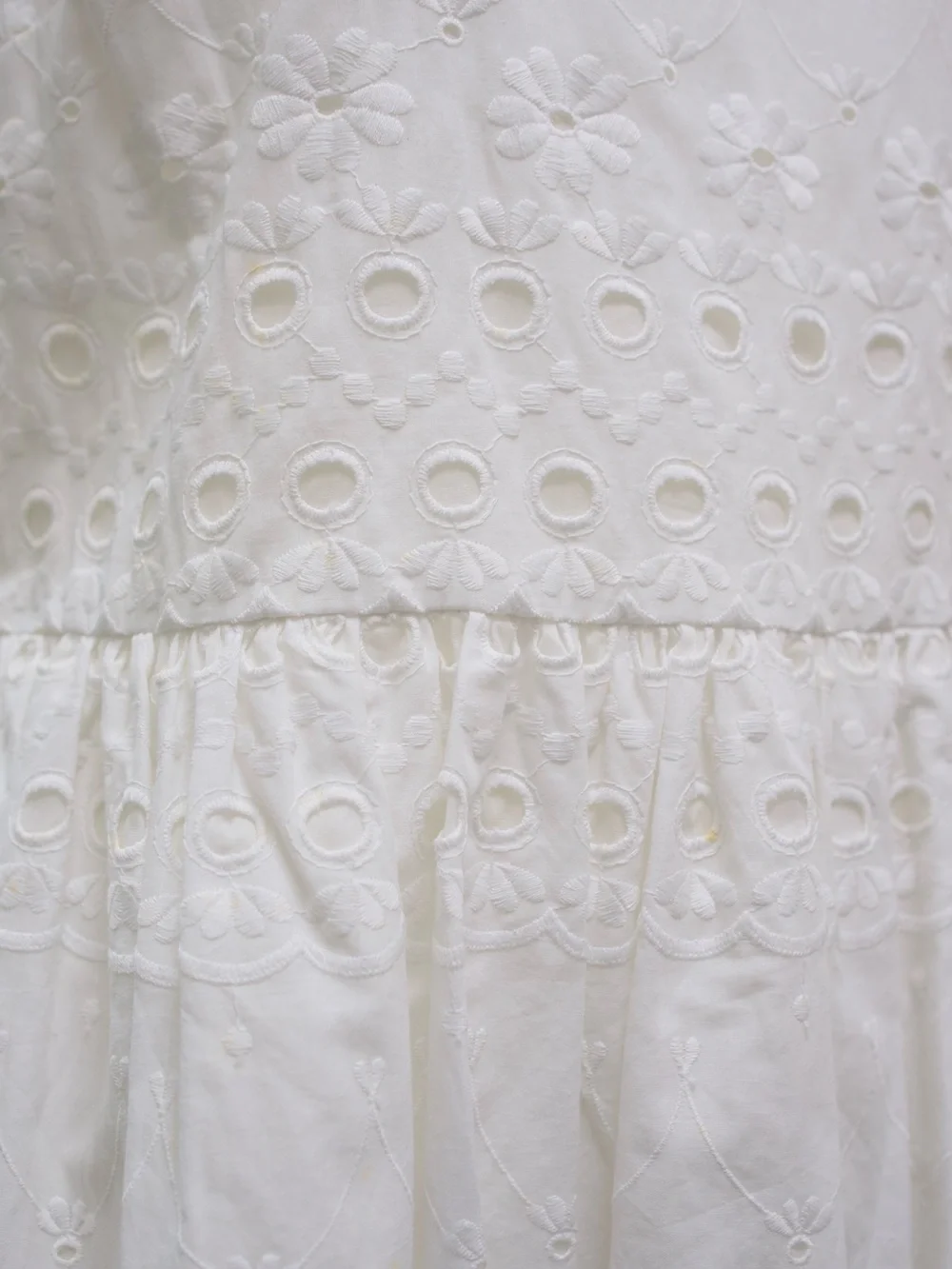 NWT Kate Spade White Eyelet Ruffle Mini Dress